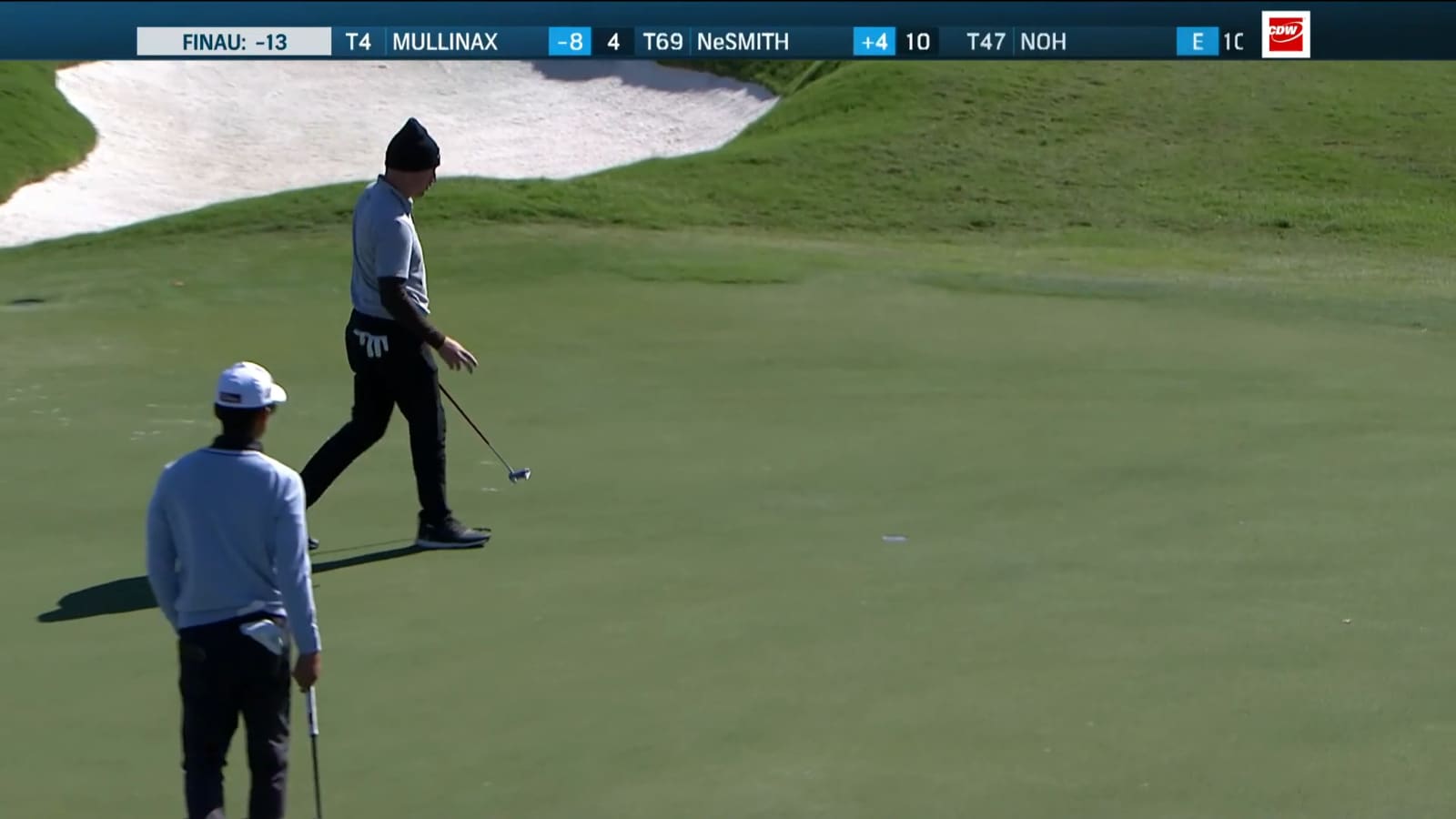 Travis Vick sends in birdie putt at Cadence Bank