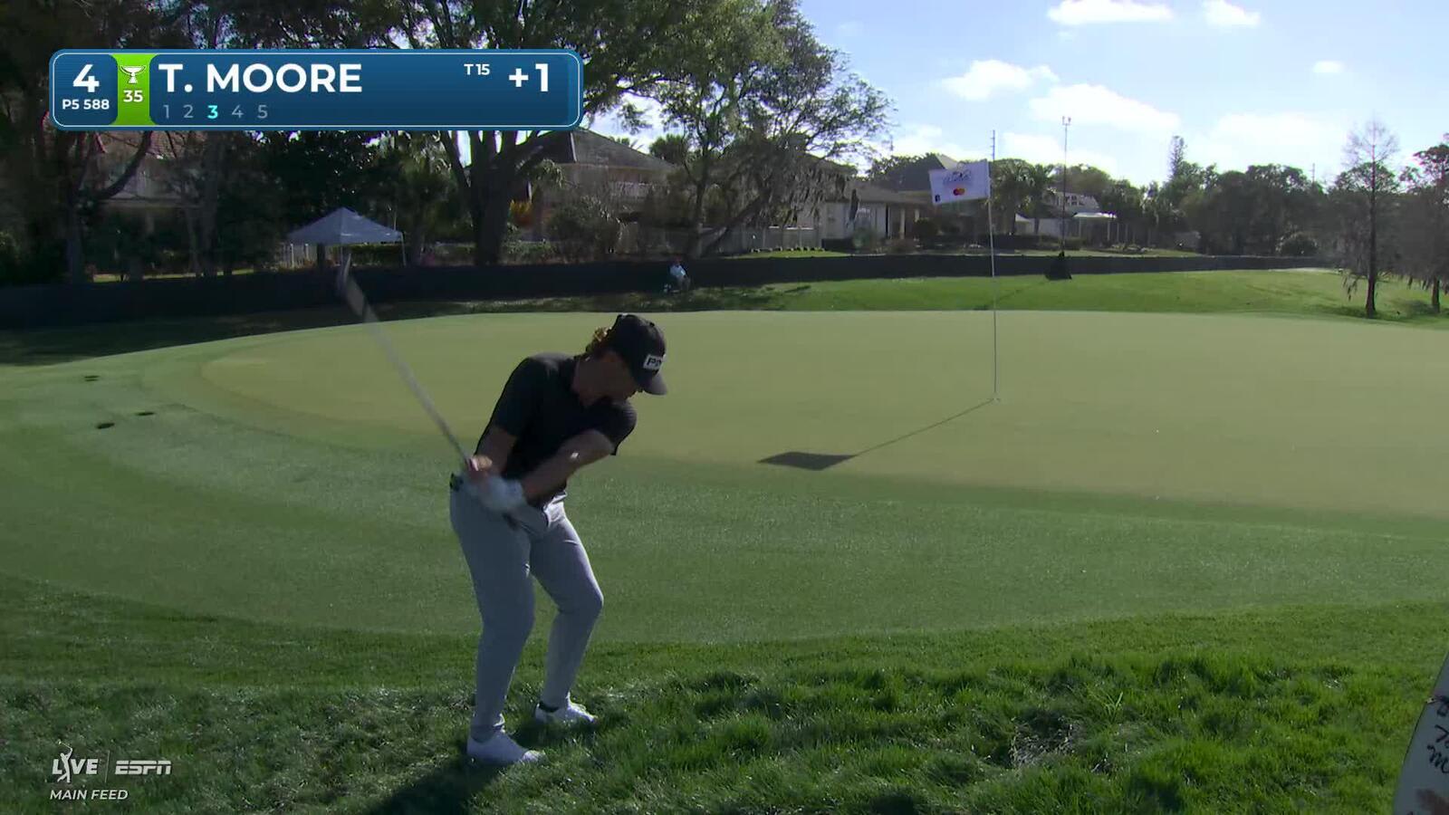 Taylor Moore drains 4-foot birdie putt on No. 4 at Arnold Palmer