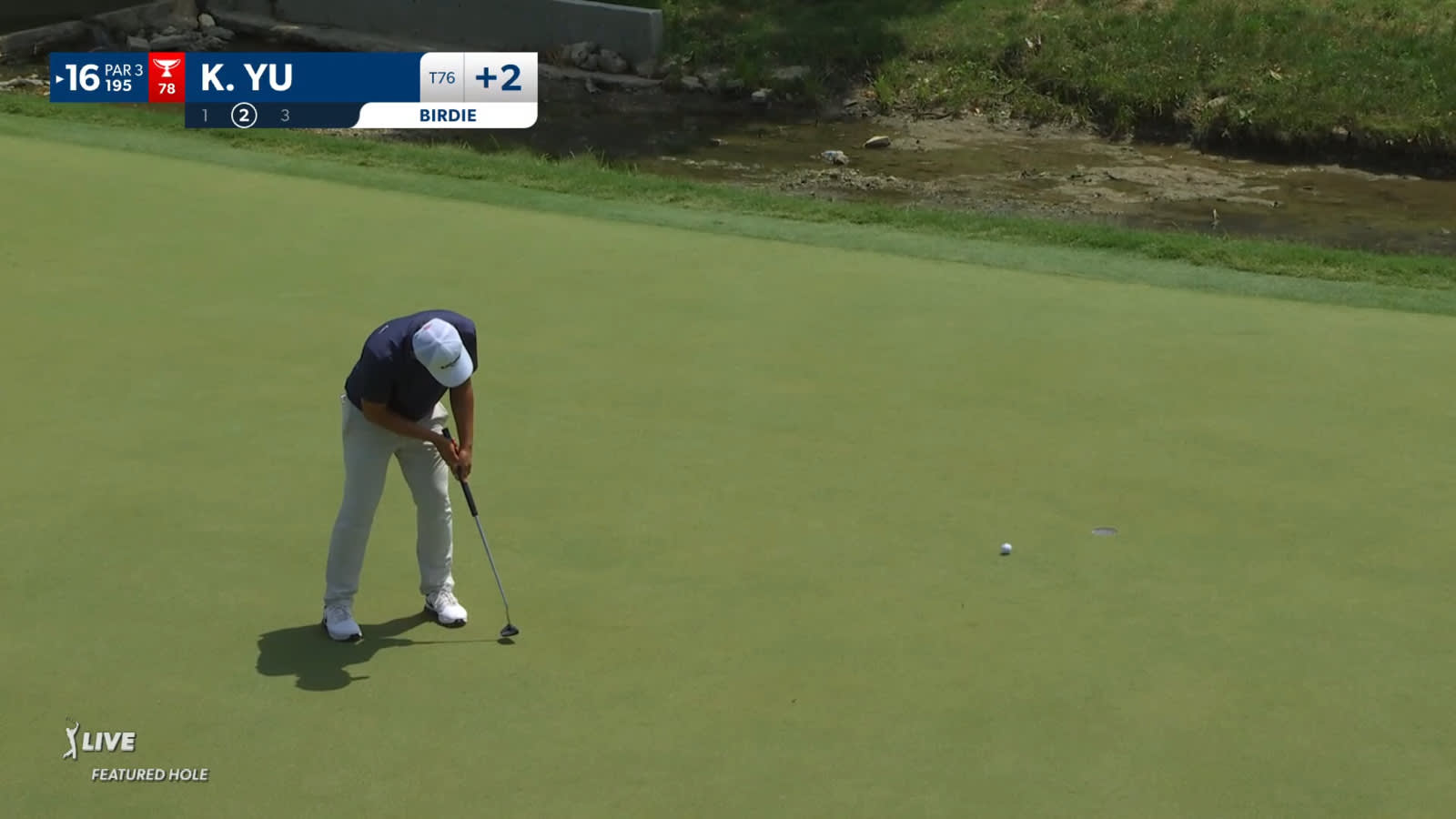 Kevin Yu makes 10-foot birdie at Charles Schwab