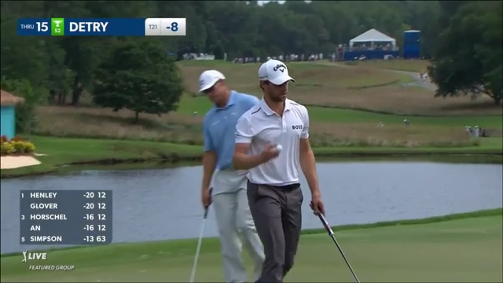 Thomas Detry gets up-and-down for birdie at Wyndham