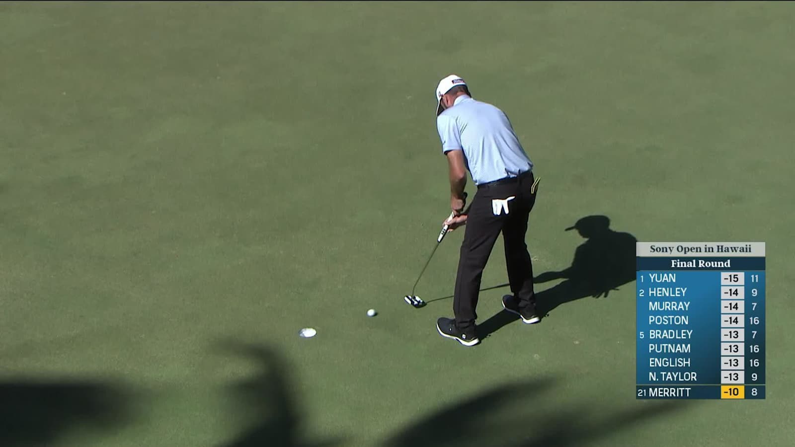 Troy Merritt makes birdie on No. 9 at Sony Open