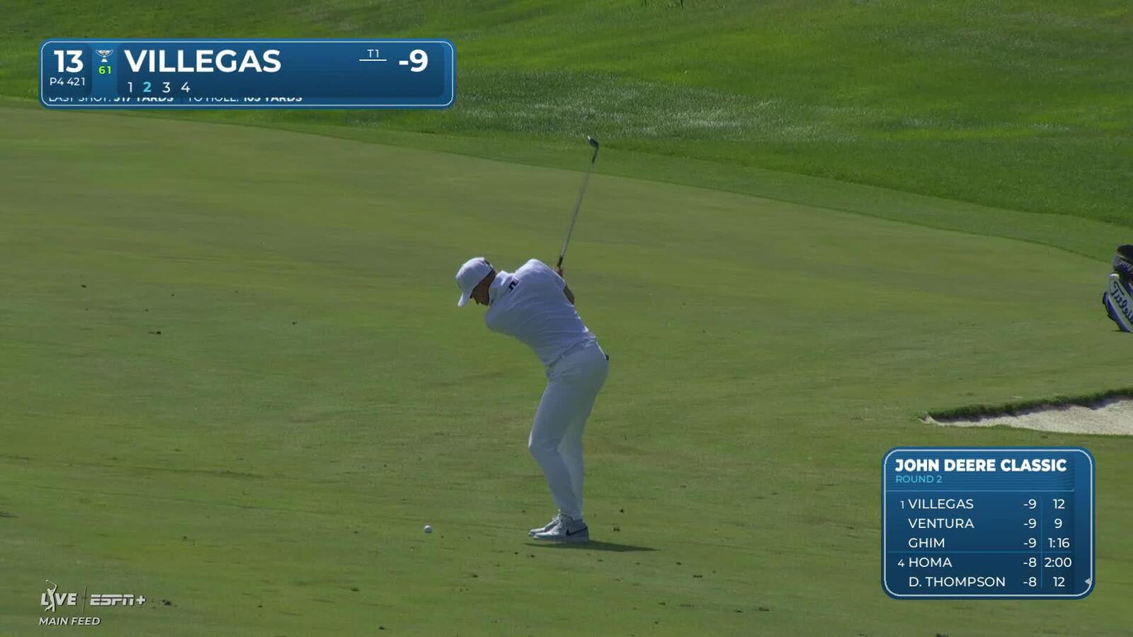 Camilo Villegas makes birdie on No. 13 at John Deere