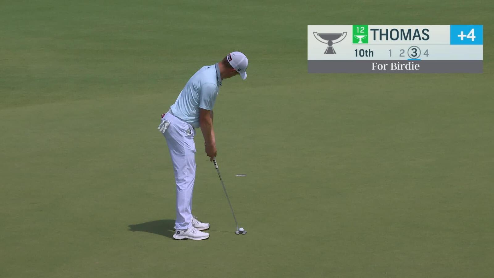 Justin Thomas makes birdie on No. 10 at BMW Championship
