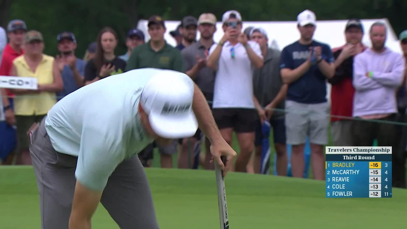 Keegan Bradley dials in iron and birdies at Travelers