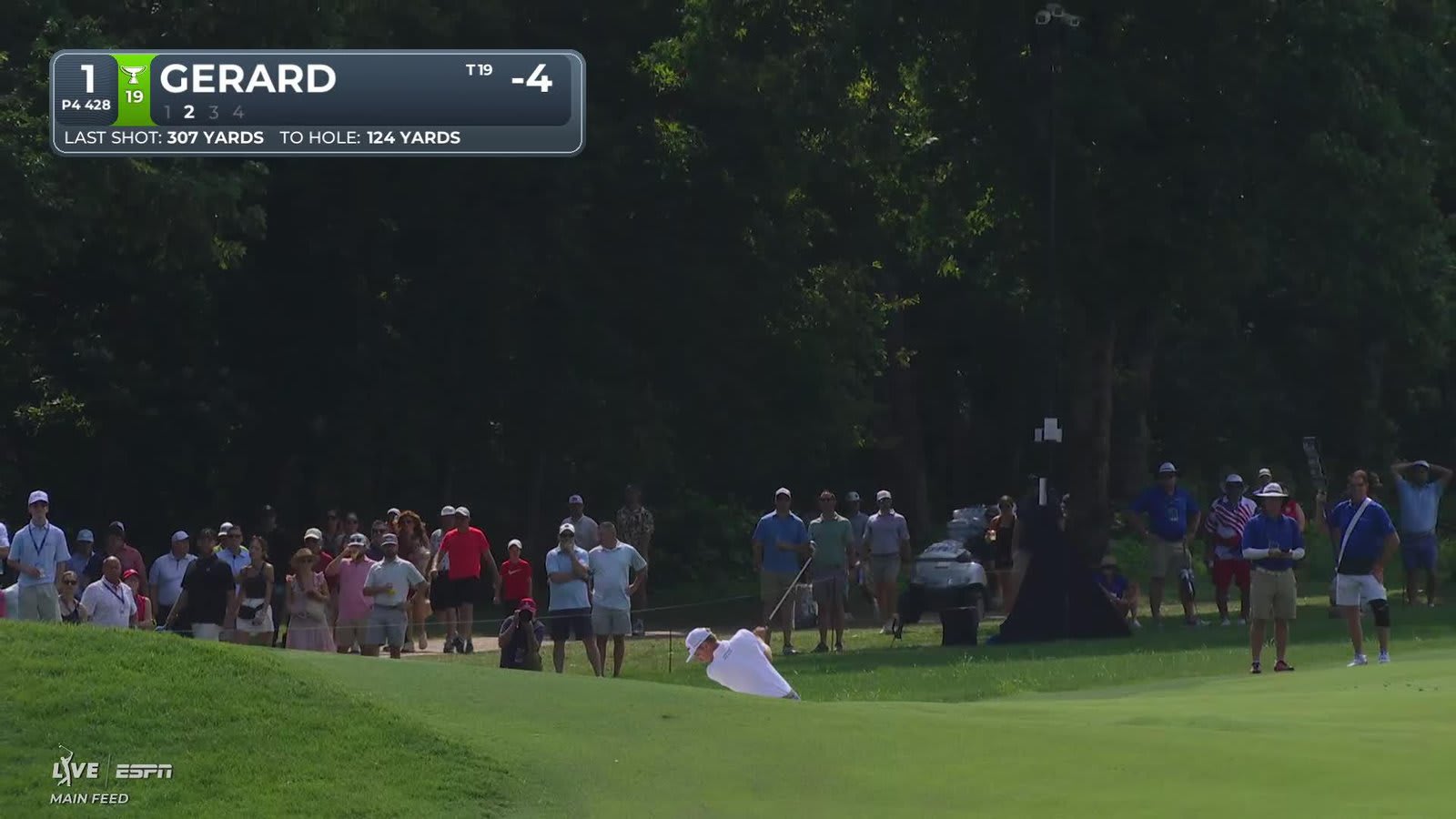 Ryan Gerard gets up-and-down from 128 yards for birdie on No. 1 at BMW Championship