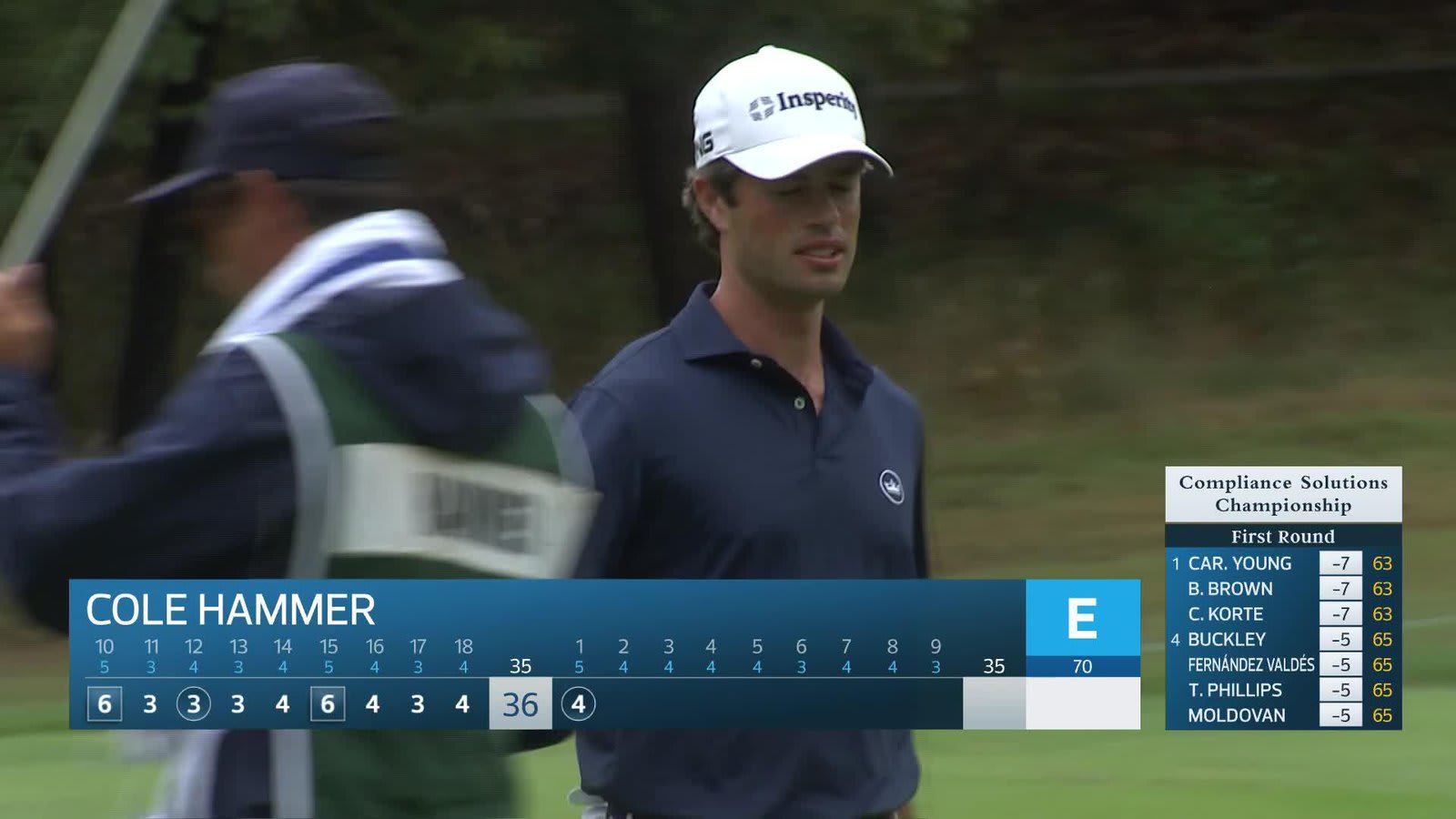 Cole Hammer makes birdie on No. 1 at Compliance Solutions