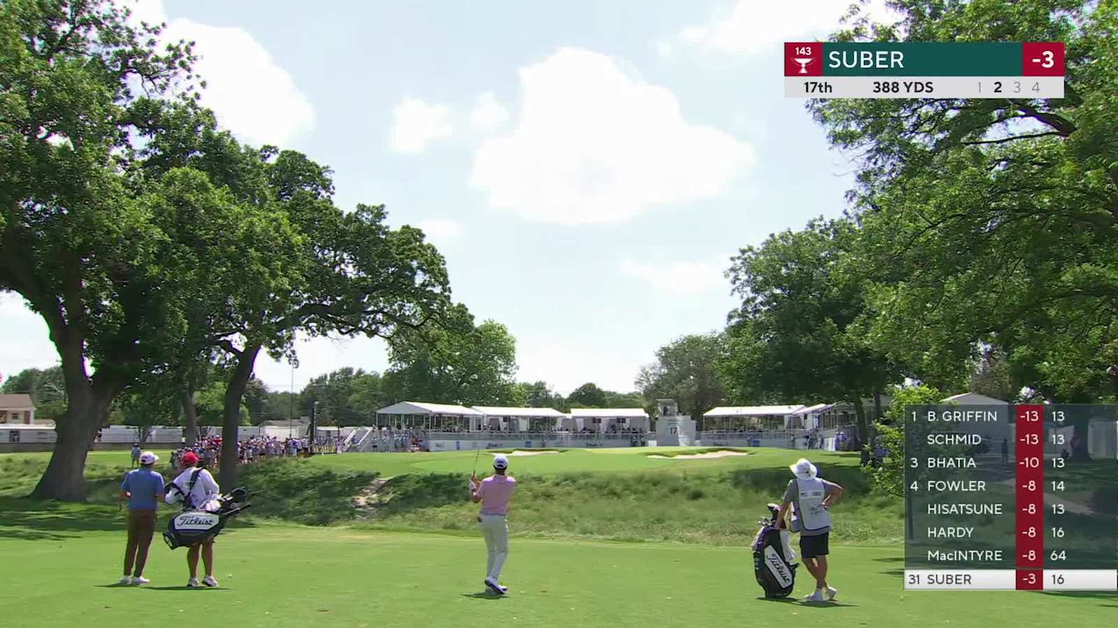 Jackson Suber makes birdie on No. 17 at Charles Schwab