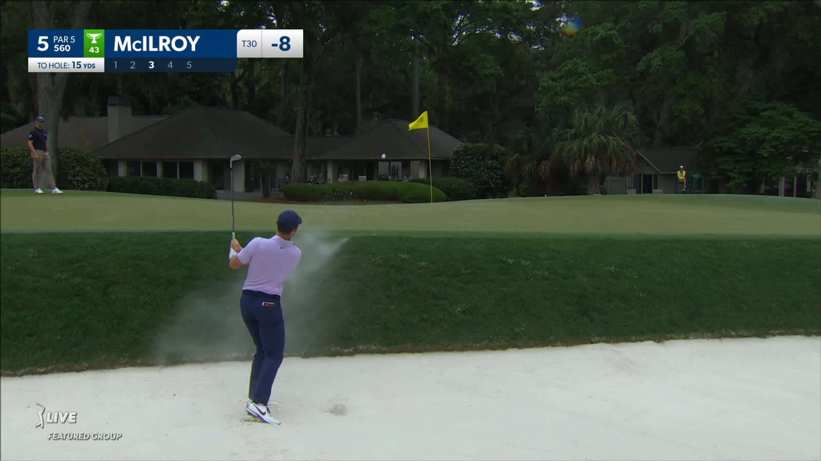Rory McIlroy gets up-and-down from bunker at RBC Heritage