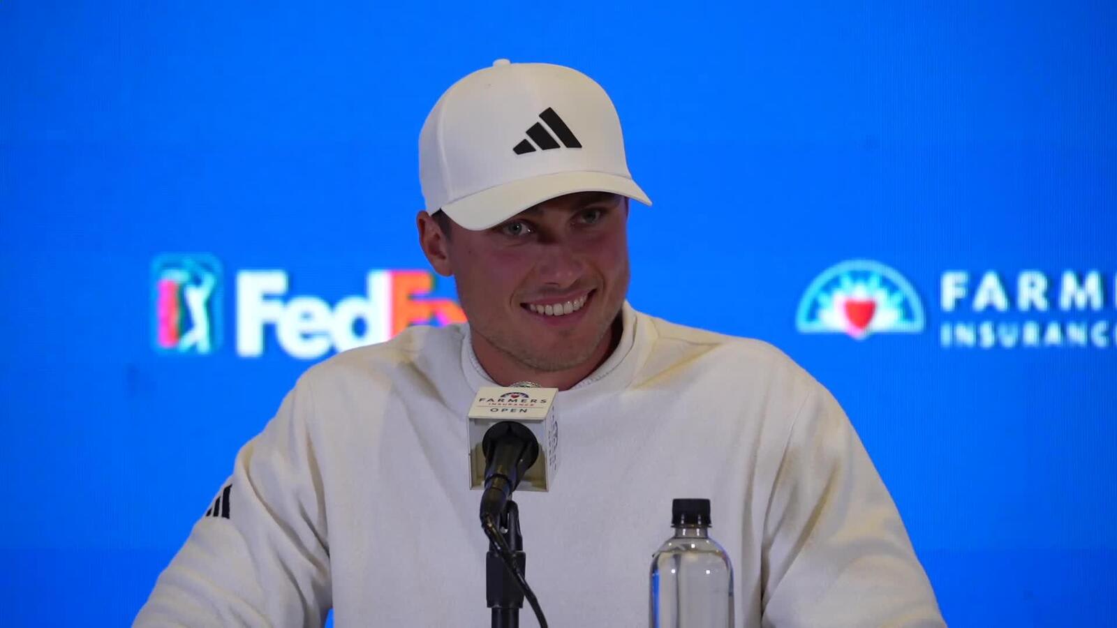 Ludvig Åberg on developing his chipping, becoming more comfortable on different grass types