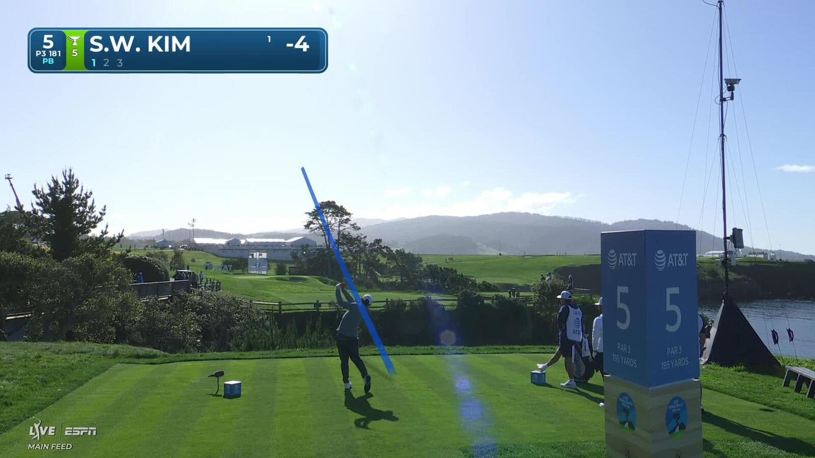 Si Woo Kim makes 19-foot birdie putt on No. 5 at AT&T Pebble Beach