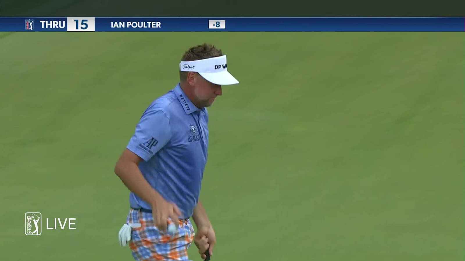 Ian Poulter makes birdie on No. 15 at Travelers