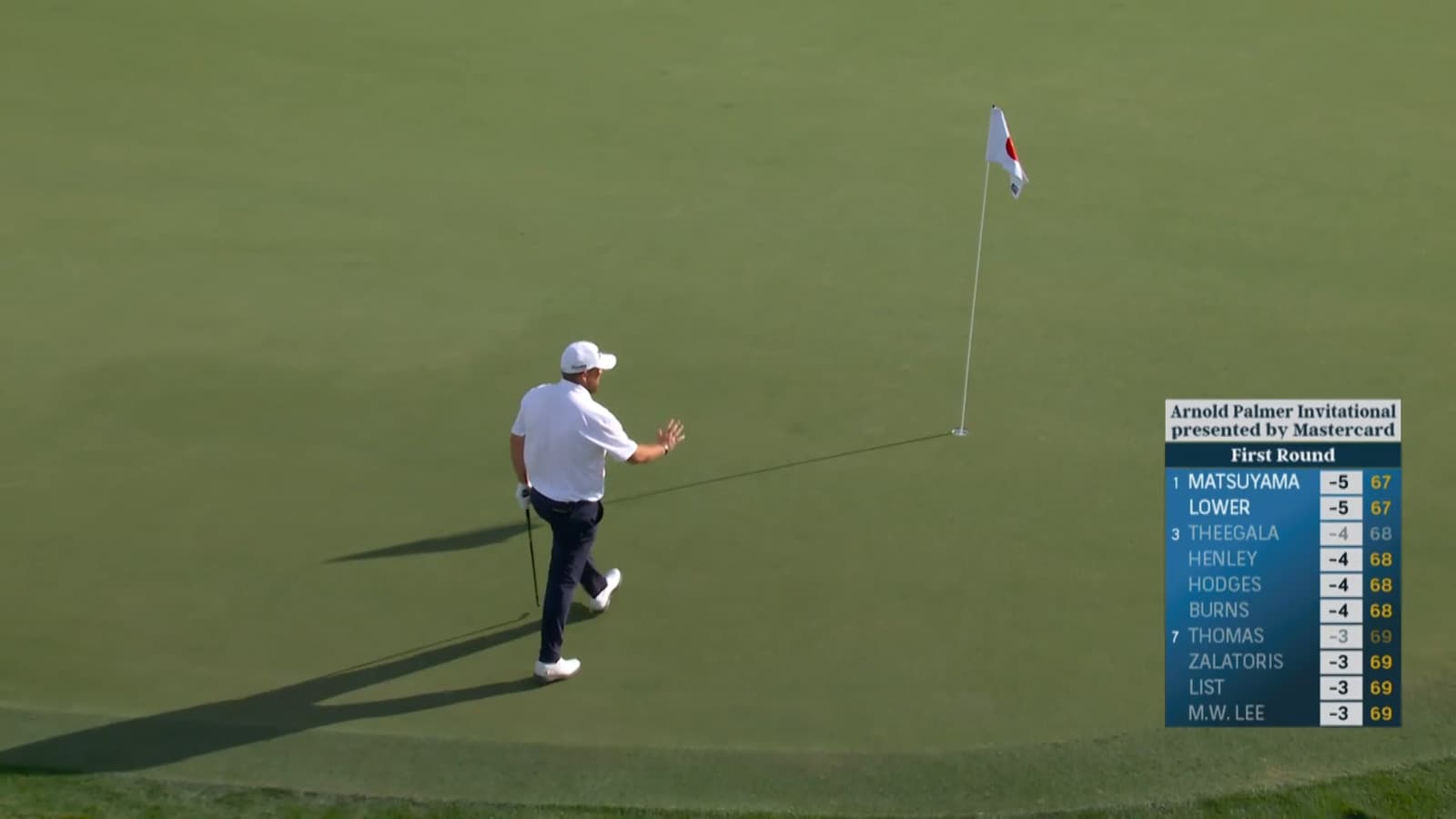 Shane Lowry holes chip shot for eagle from the fringe at Arnold Palmer