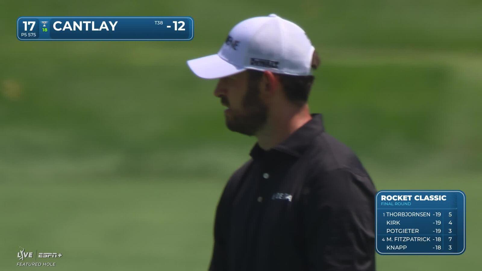 Patrick Cantlay's excellent bunker shot leads to birdie at Rocket Classic