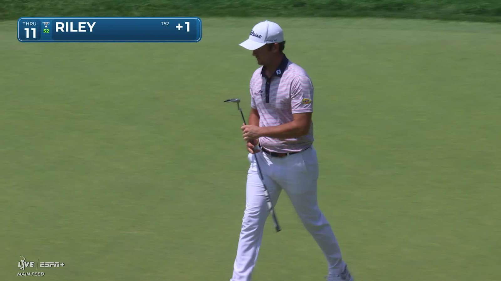 Davis Riley makes birdie on No. 11 at Travelers