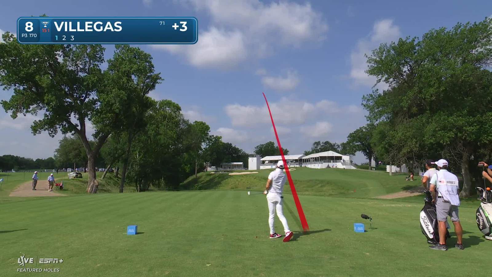 Camilo Villegas makes birdie on No. 8 at Charles Schwab