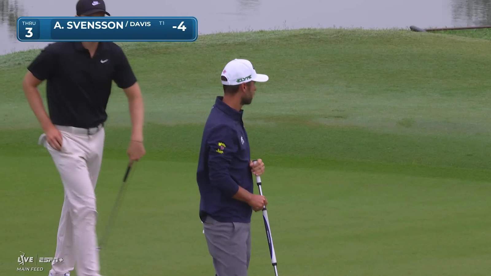 Adam Svensson makes birdie on No. 3 at Zurich Classic