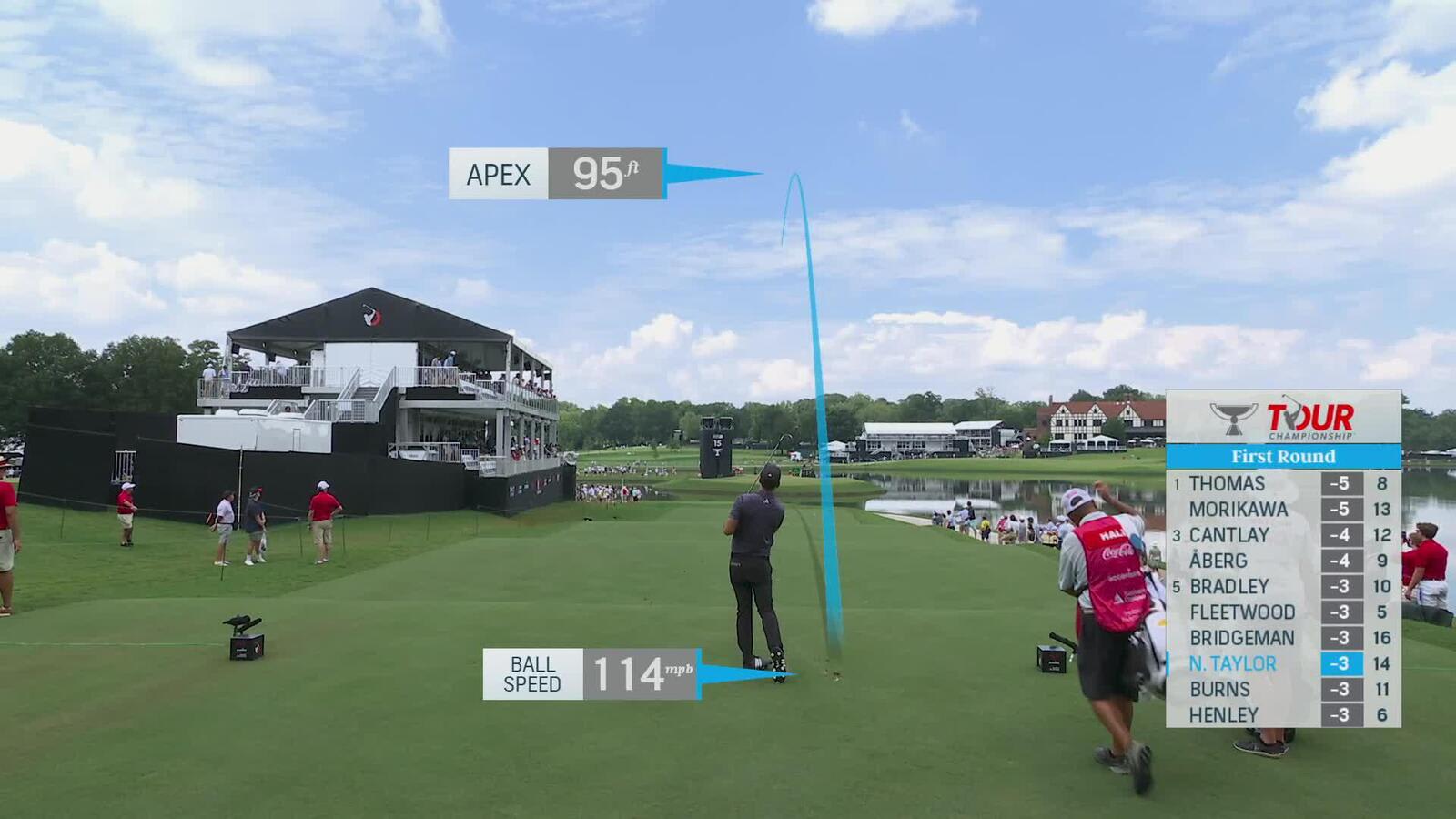 Nick Taylor makes birdie on No. 15 at TOUR Championship