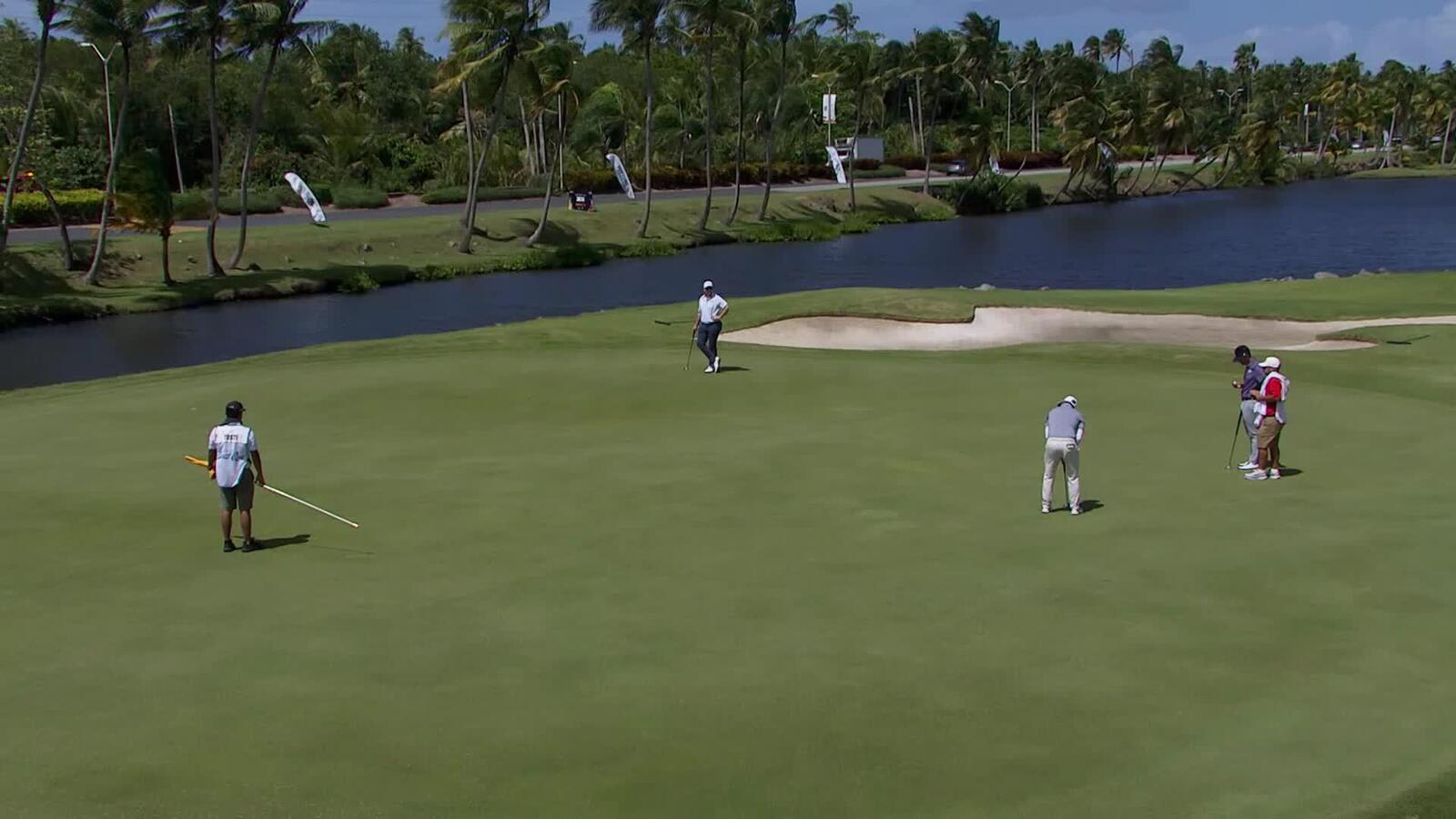 Alejandro Tosti makes birdie putt on No. 13 at Puerto Rico