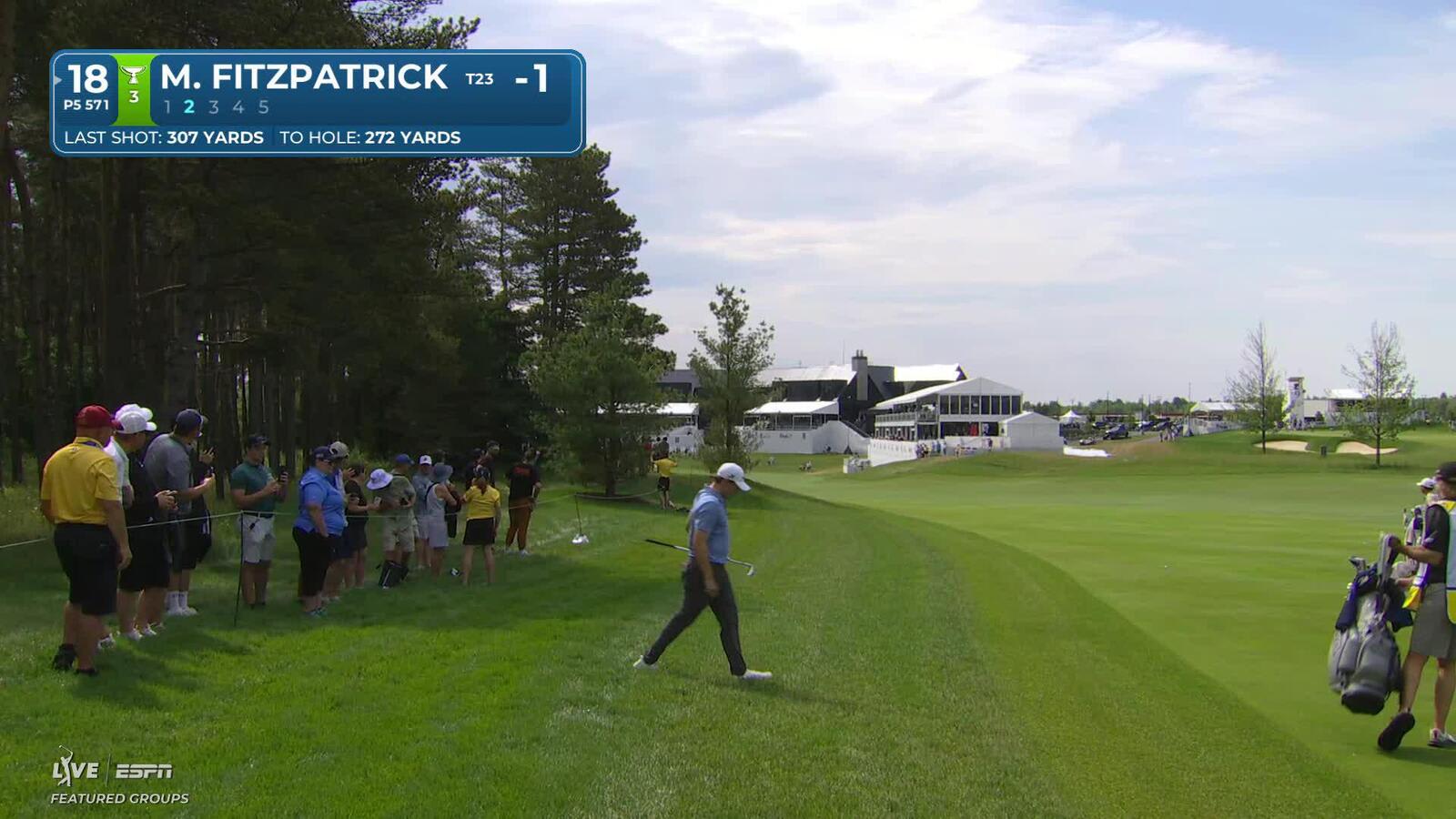 Matt Fitzpatrick sinks 4-foot birdie putt on No. 18 at RBC Canadian