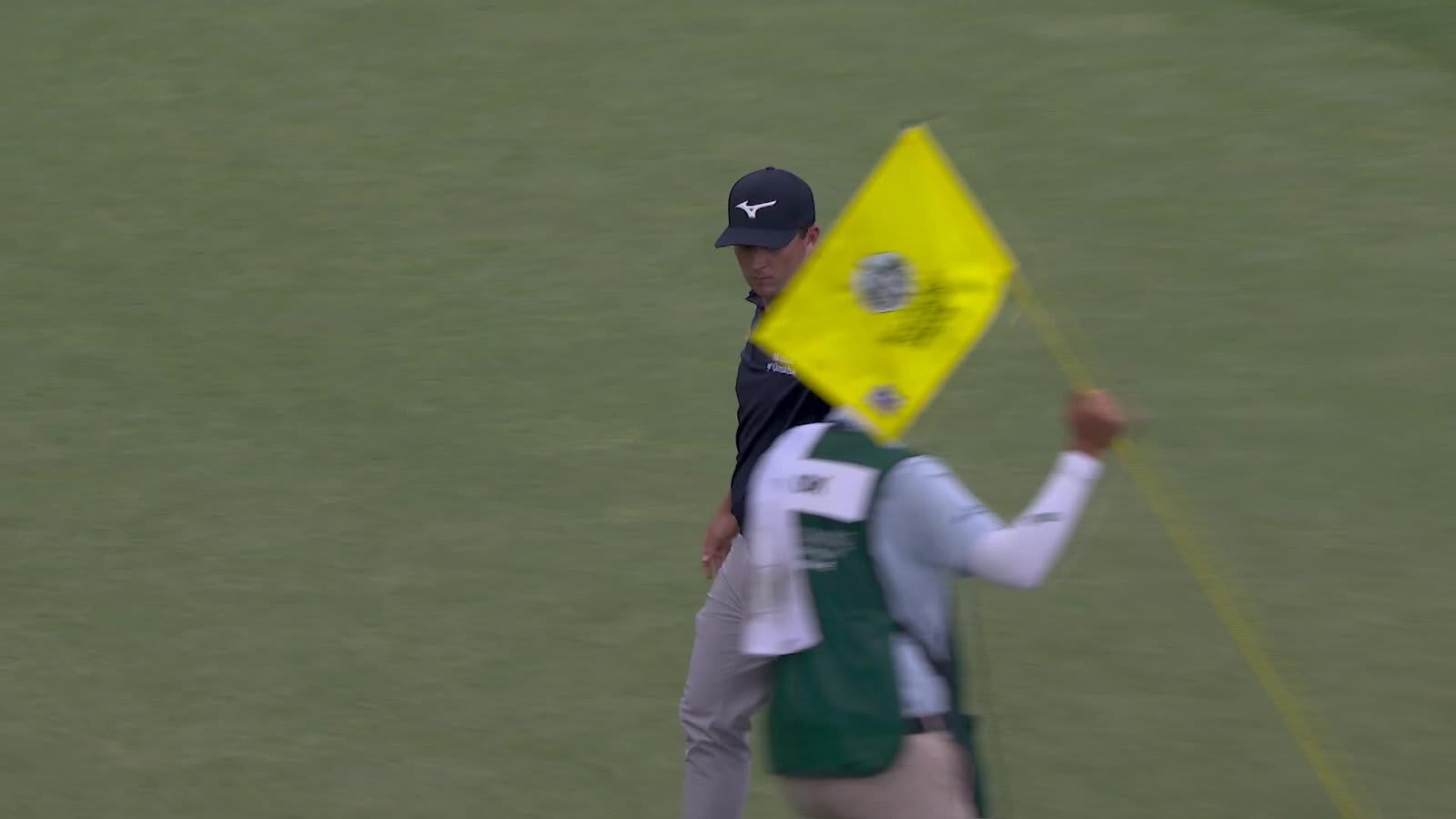 Steven Fisk taps in for birdie on No. 17 at Biltmore Championship