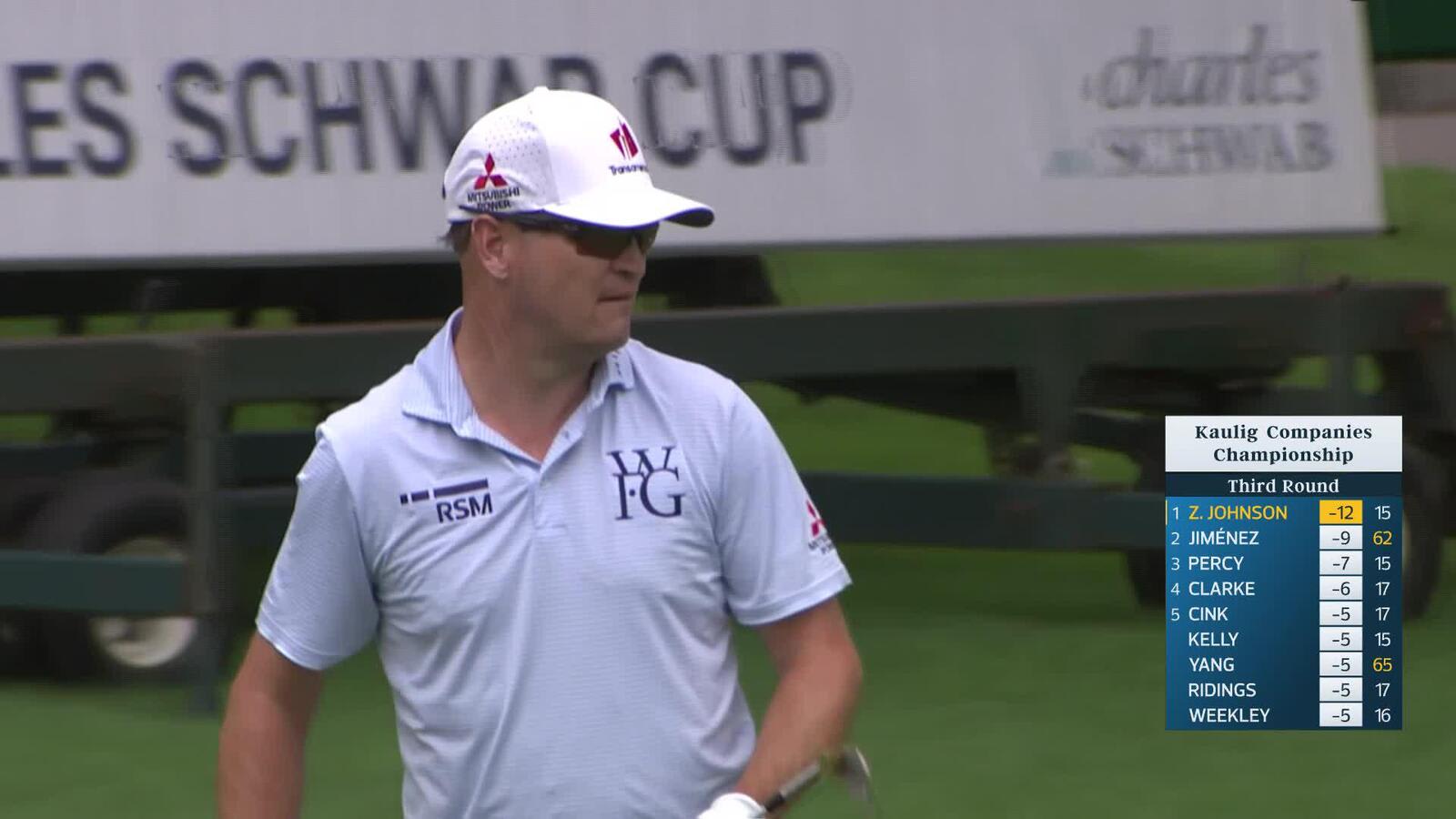Zach Johnson makes birdie on No. 16 at Kaulig Companies Championship