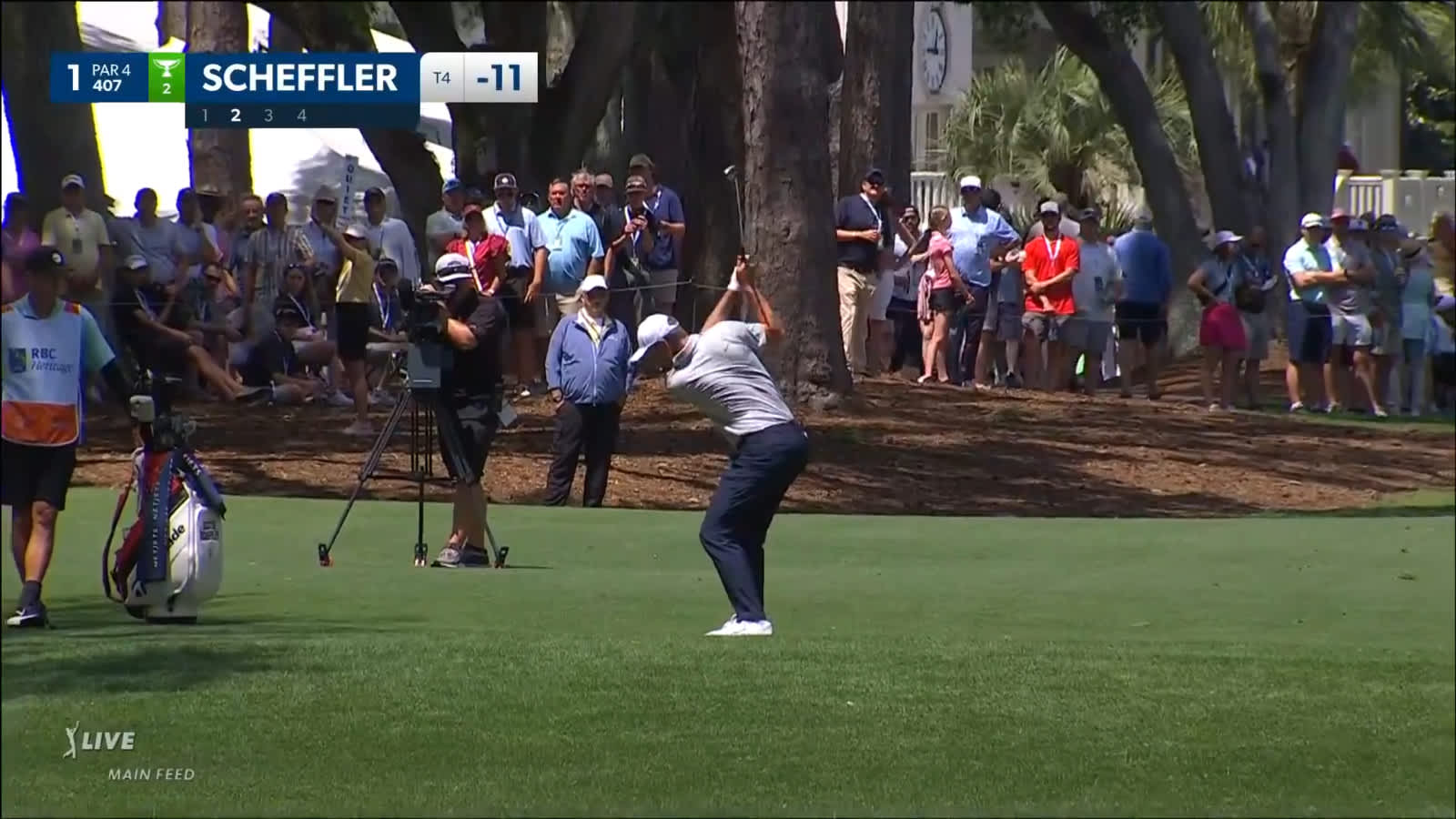 Scottie Scheffler sticks approach to set up birdie at RBC Heritage