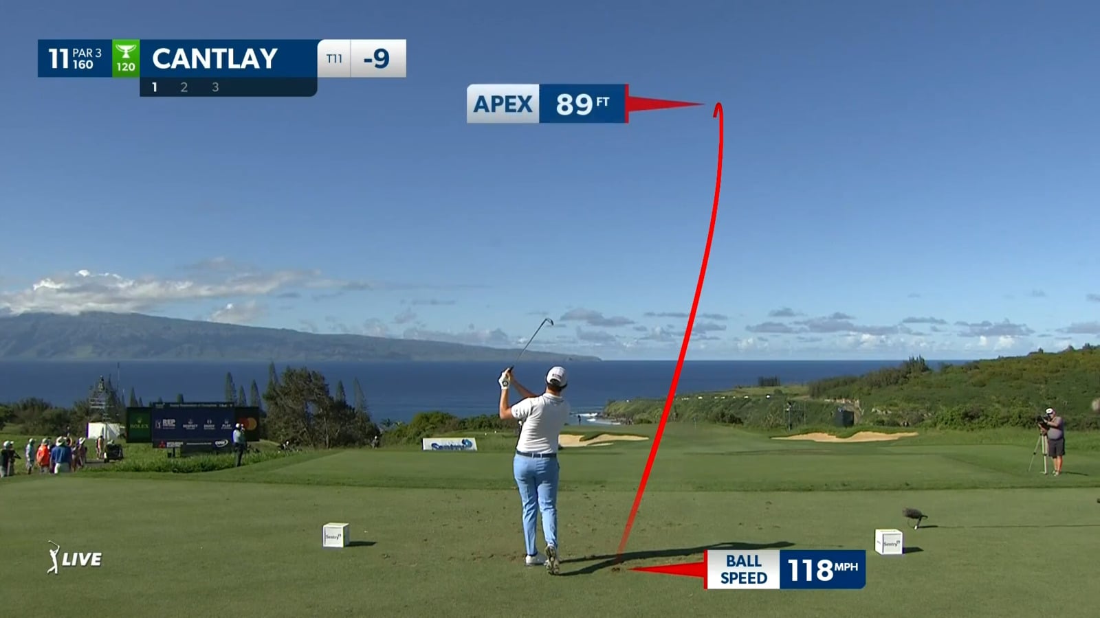 Patrick Cantlay nearly aces No. 11 at Sentry