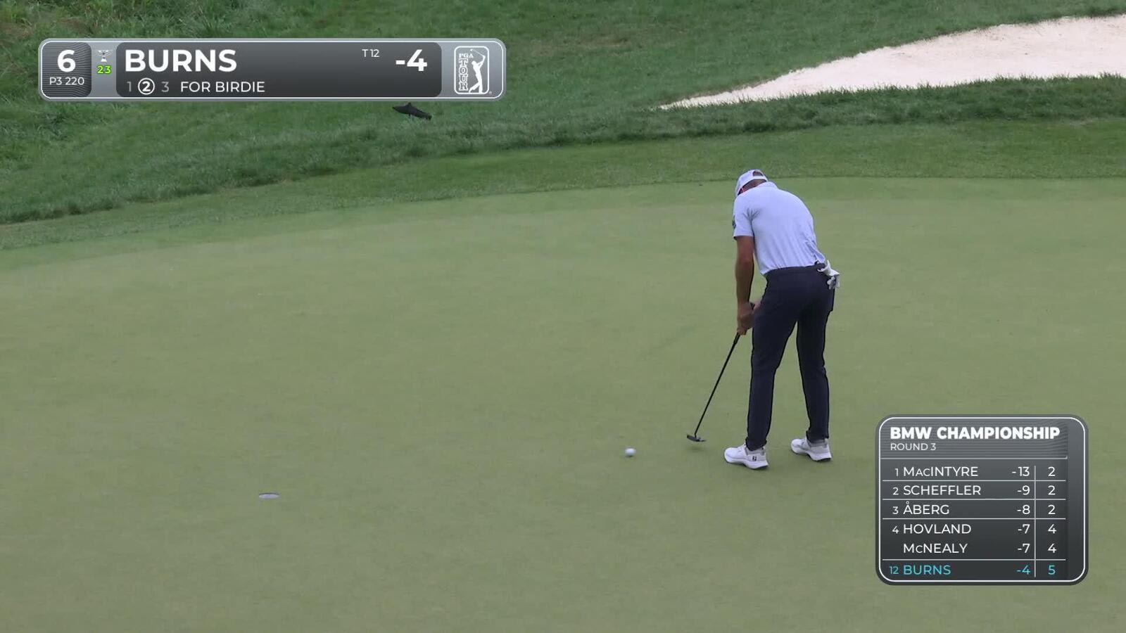 Sam Burns makes birdie on No. 6 at BMW Championship
