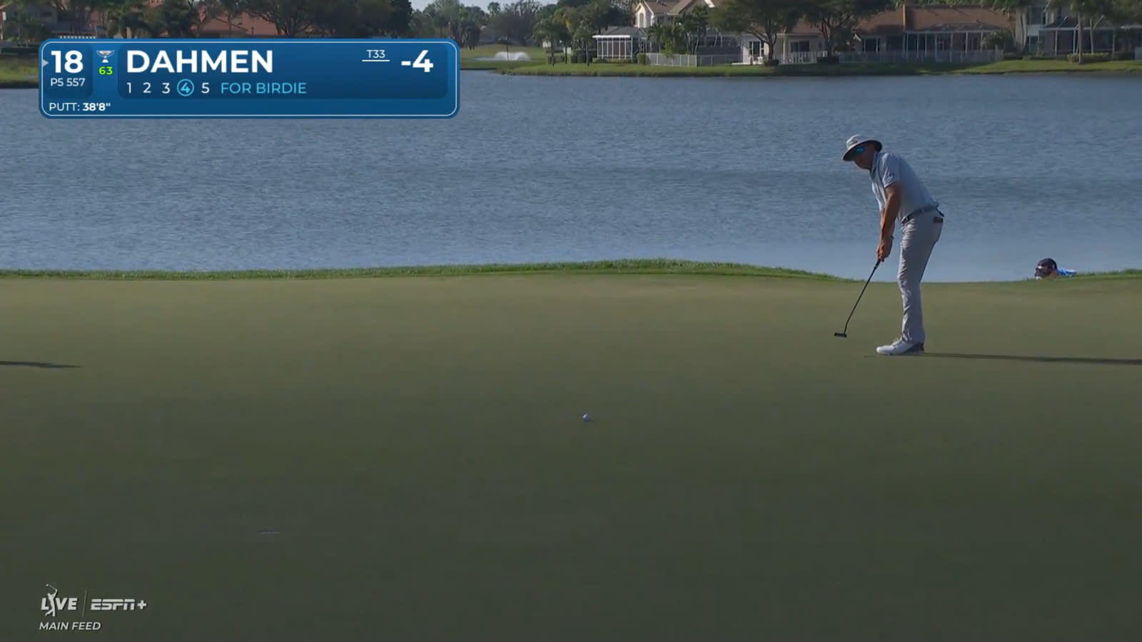 Joel Dahmen sinks a 38-foot birdie putt at Cognizant Classic