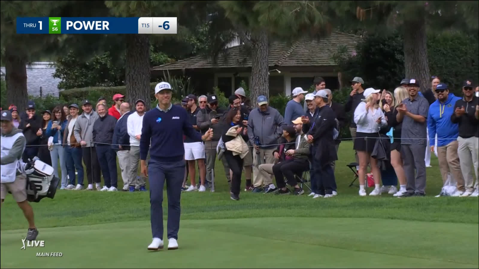 Seamus Power holes out for eagle from 75 feet at Genesis