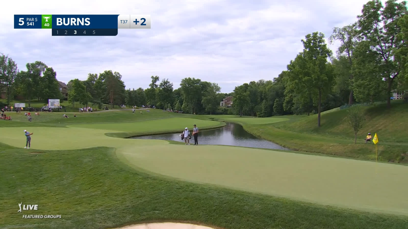 Sam Burns holes out for eagle at the Memorial