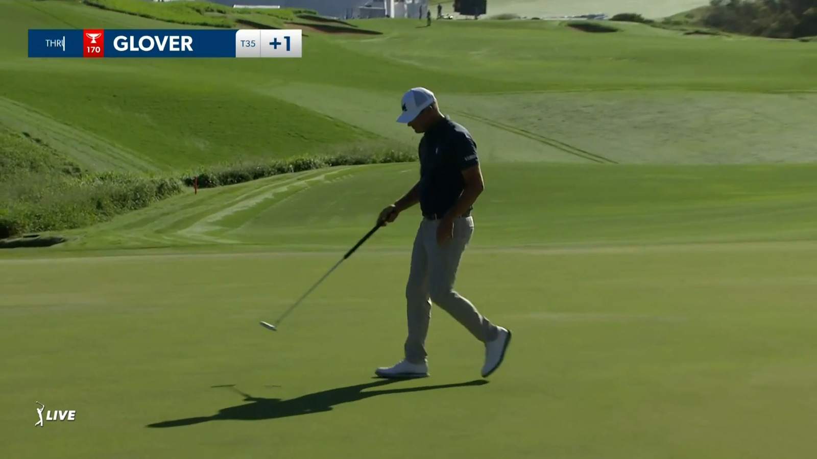 Lucas Glover sinks 23-footer for birdie at Sentry