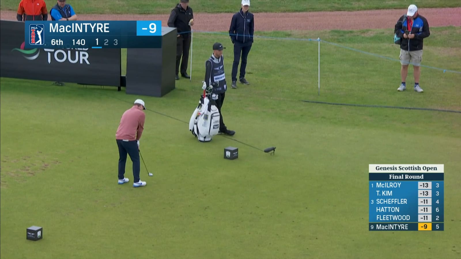 Robert MacIntyre goes flagstick hunting to set up birdie at Genesis Scottish Open