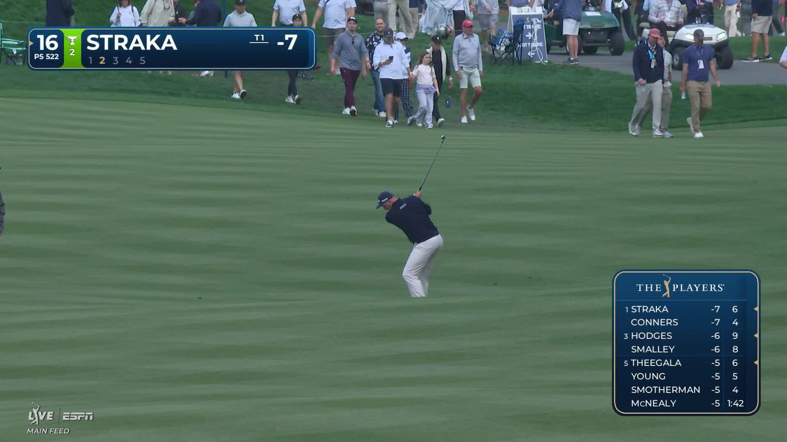Sepp Straka makes 5-foot birdie putt on No. 16 at THE PLAYERS