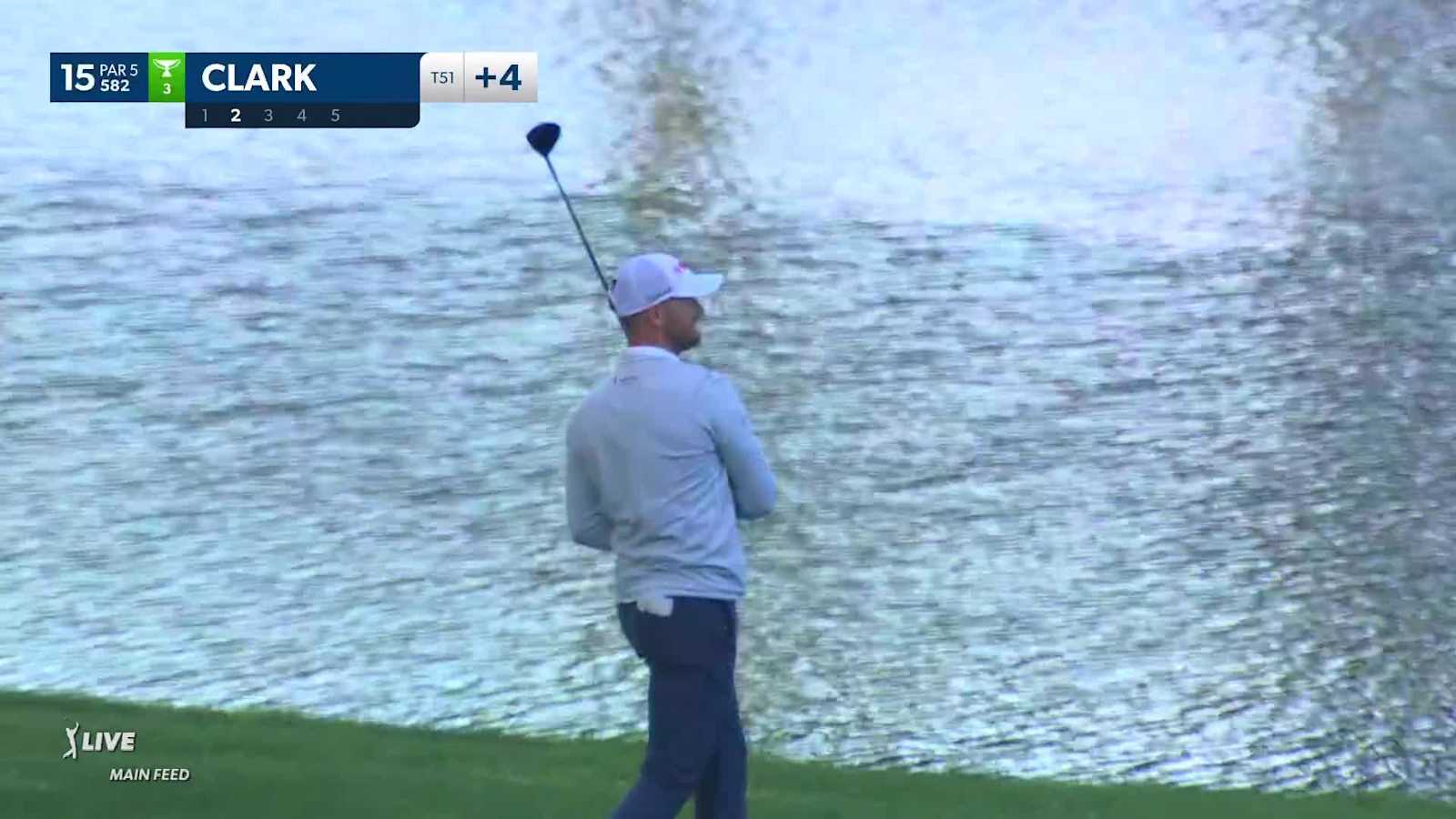 Wyndham Clark makes back-to-back birdies on No. 15 at Wells Fargo