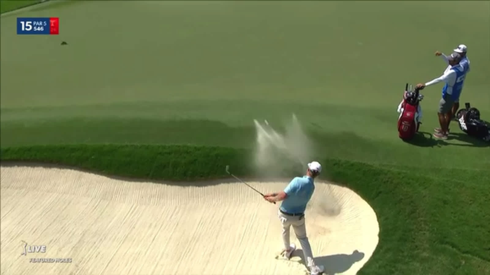 Trey Mullinax gets up-and-down from bunker at Wyndham