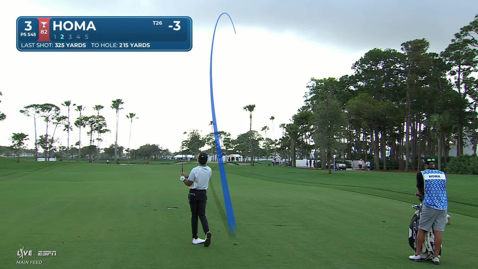 Max Homa hits 220-yard approach to 14 feet, sets up birdie on No. 3 at Cognizant Classic