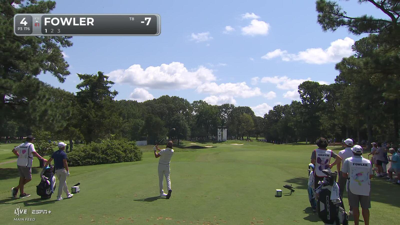 Rickie Fowler's excellent tee shot sets up birdie at FedEx St. Jude