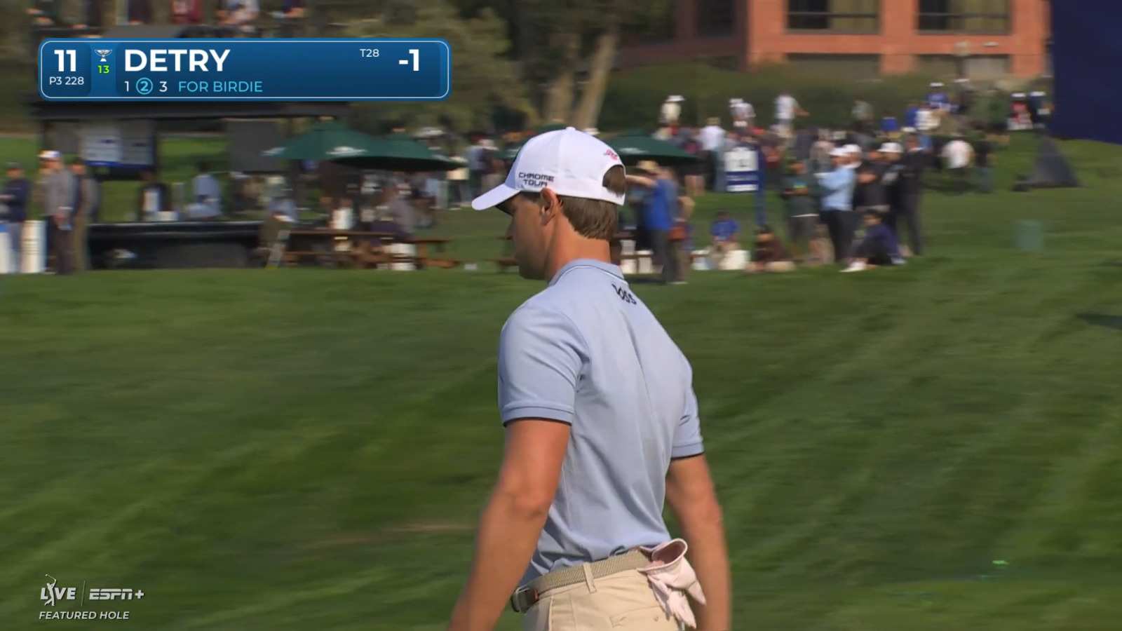 Thomas Detry makes 16-foot putt for birdie at Farmers