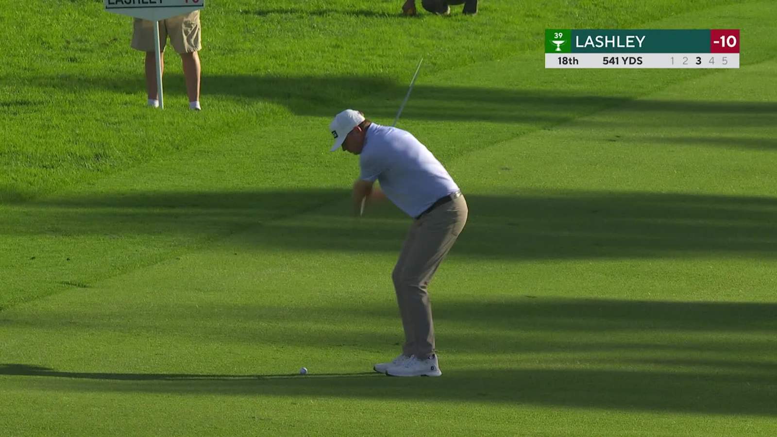 Nate Lashley pulls the string to yield birdie at Farmers