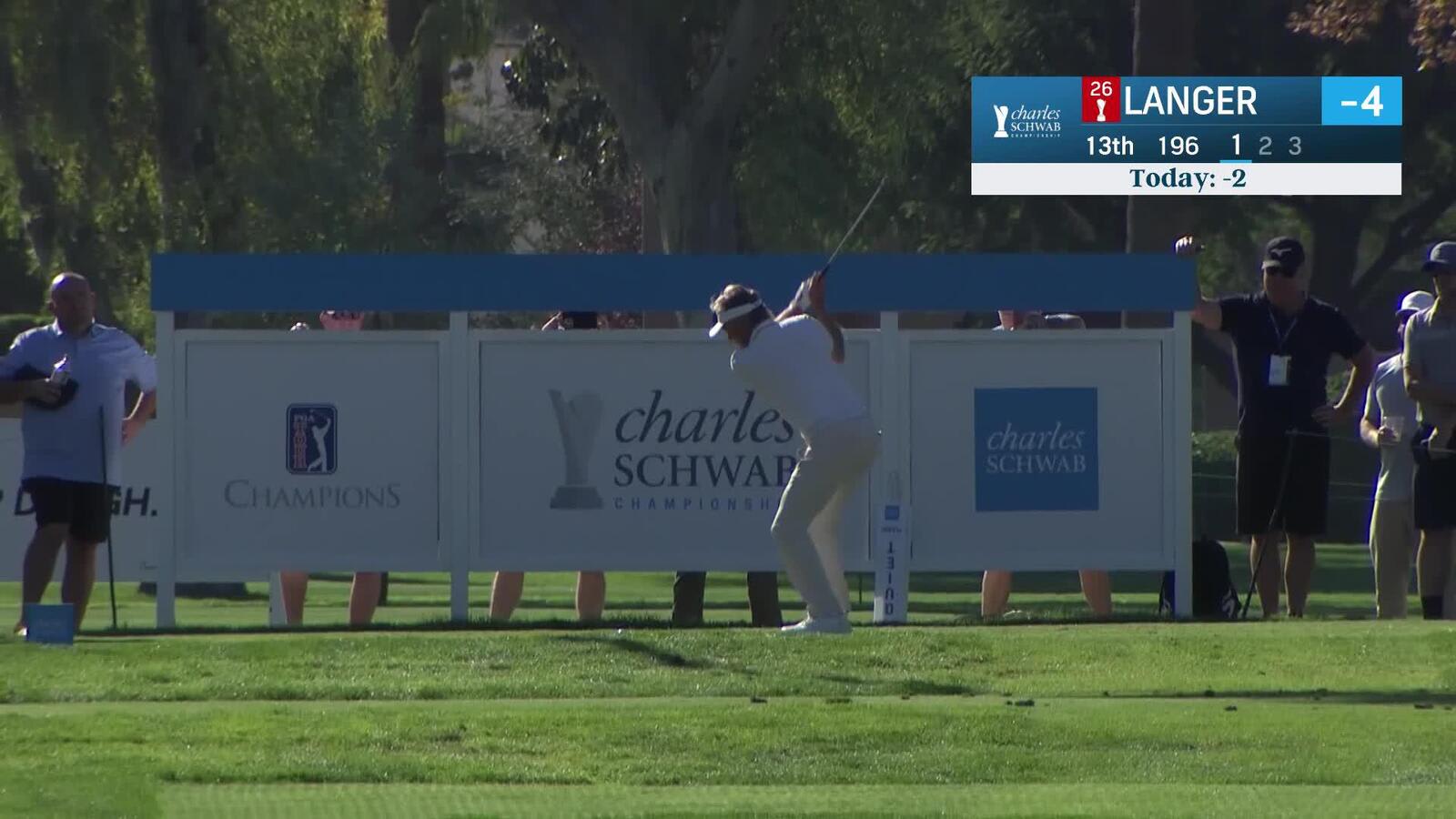 Bernhard Langer makes birdie on No. 13 at Charles Schwab Cup Championship