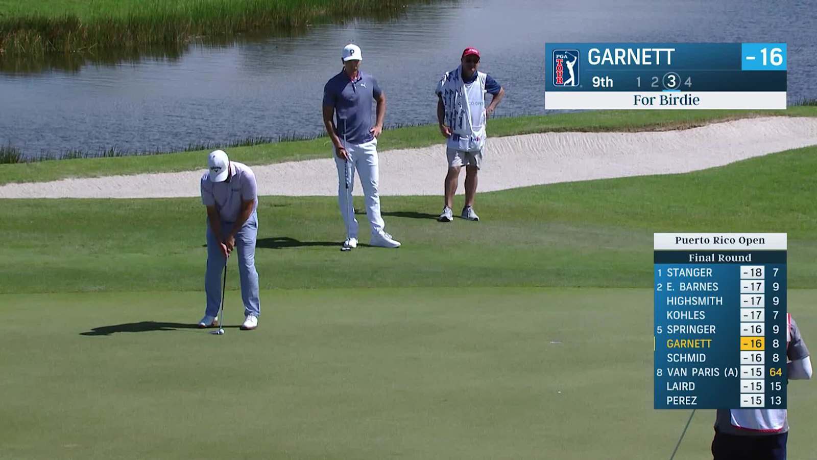 Brice Garnett makes birdie on No. 9 at Puerto Rico