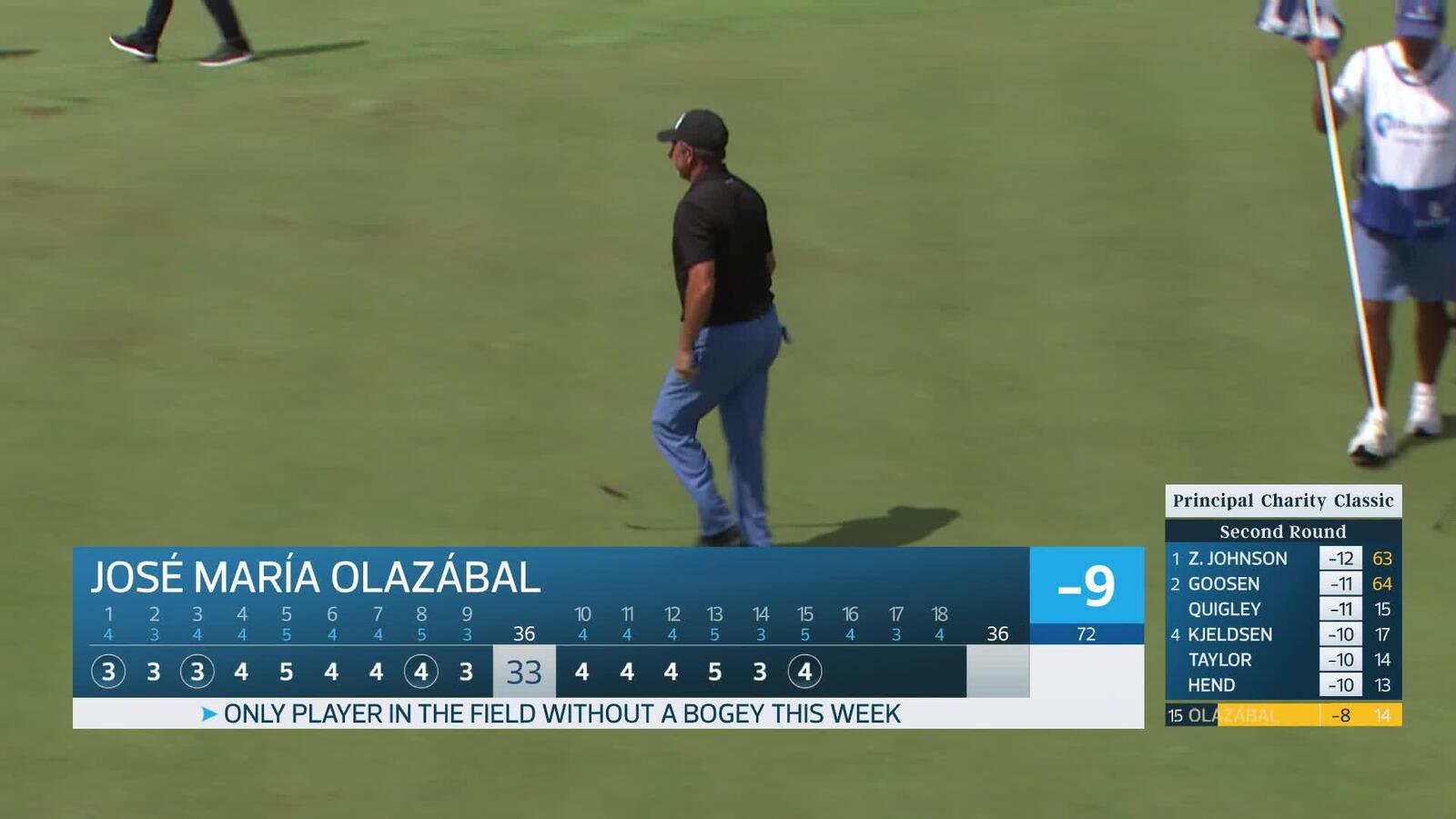 José María Olazábal makes birdie on No. 15 at Principal Charity Classic