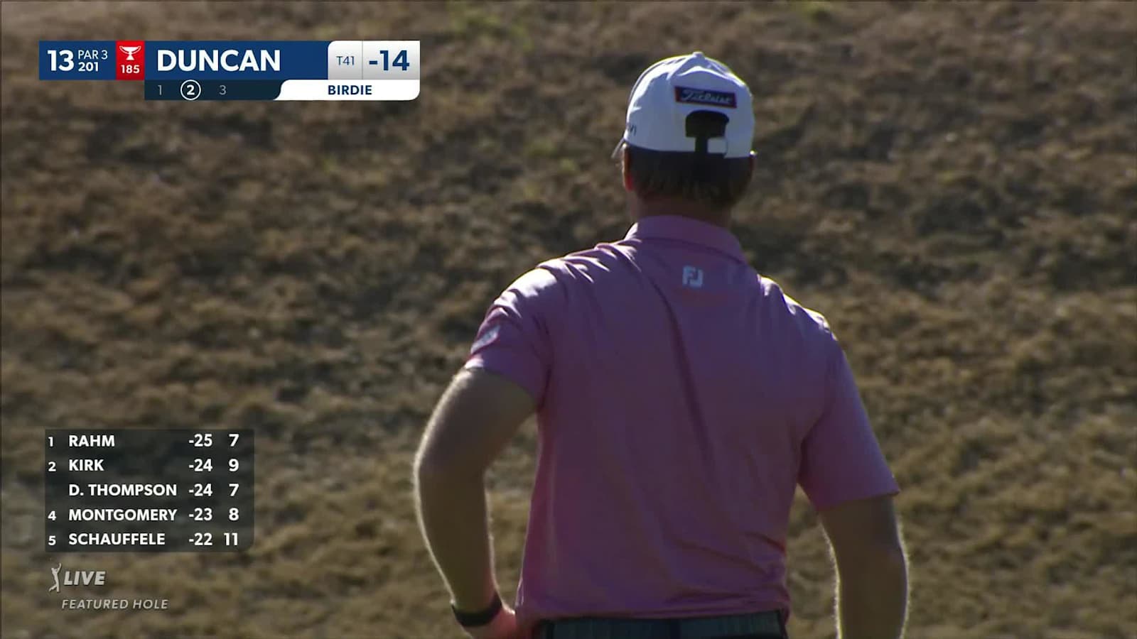 Tyler Duncan nearly aces No. 13 at The American Express