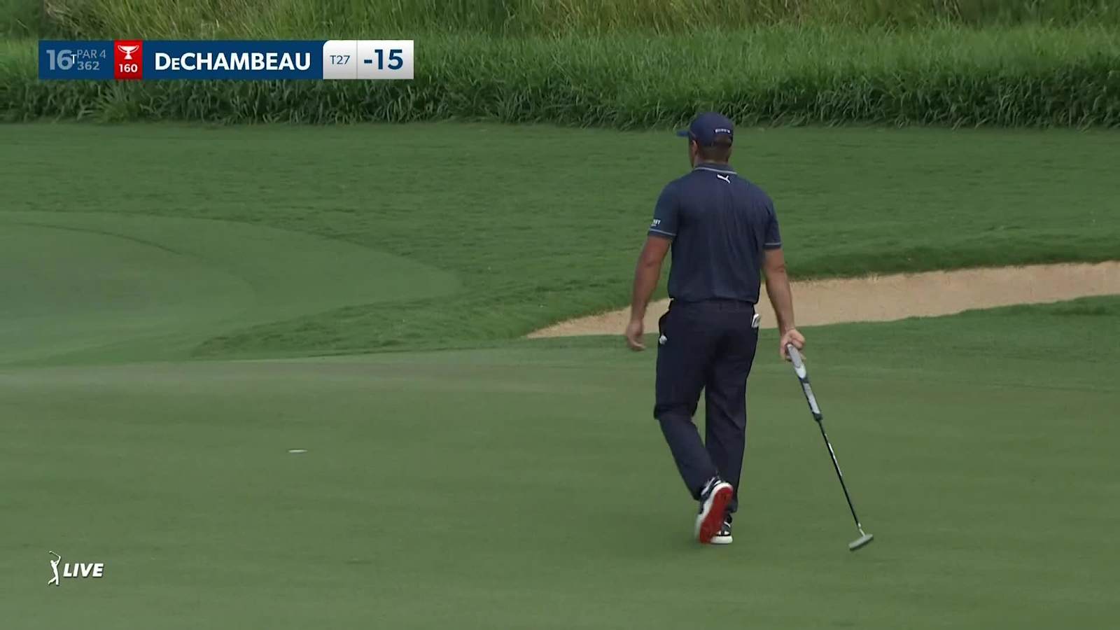 Bryson DeChambeau holes 18-footer for birdie at Sentry