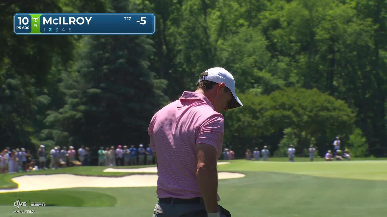 Rory McIlroy drains 6-foot birdie putt on No. 10 at Truist Championship