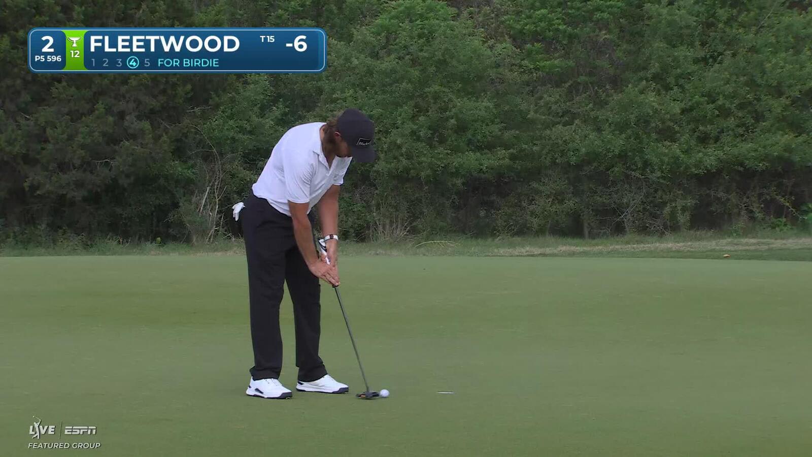 Tommy Fleetwood drains 22-inch birdie putt on No. 2 at Valero