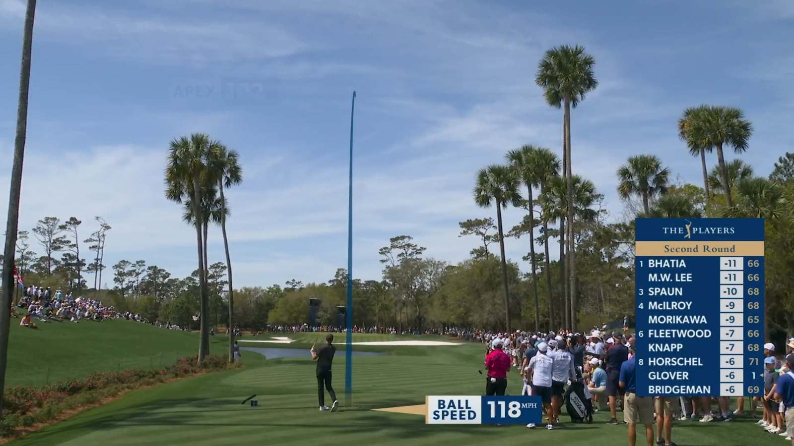 Ludvig Åberg tight tee shot sets up birdie at THE PLAYERS