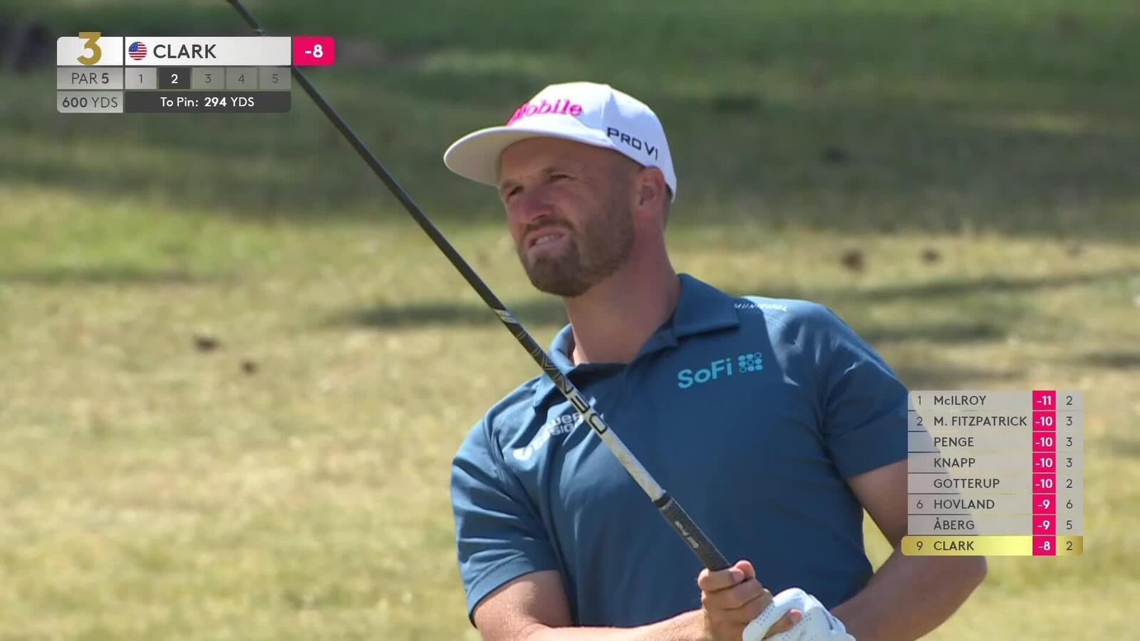 Wyndham Clark makes birdie on No. 3 at Genesis Scottish Open