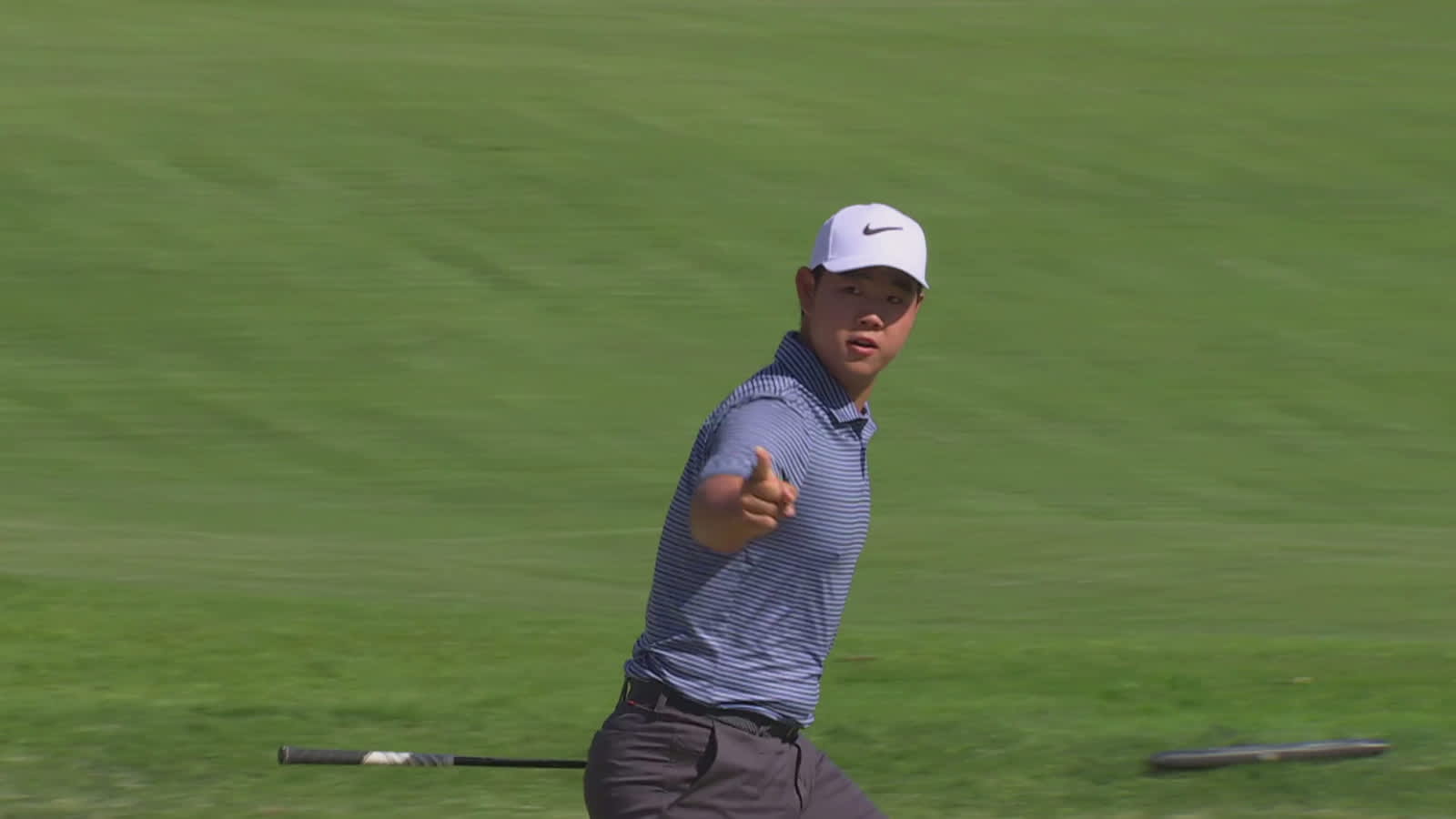 Tom Kim holes bunker shot for Shot of the Day